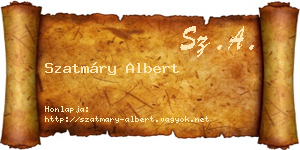 Szatmáry Albert névjegykártya
